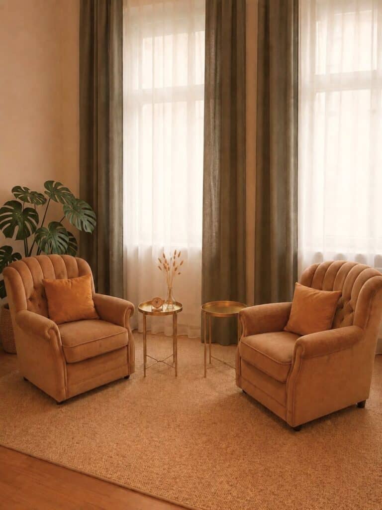 einladendes Behandlungszimmer in einer Praxis für Psychotherapie Berlin